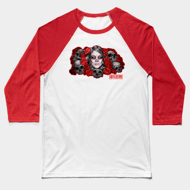 Bed of Red Roses Baseball T-Shirt by Above and Beyond Graphics